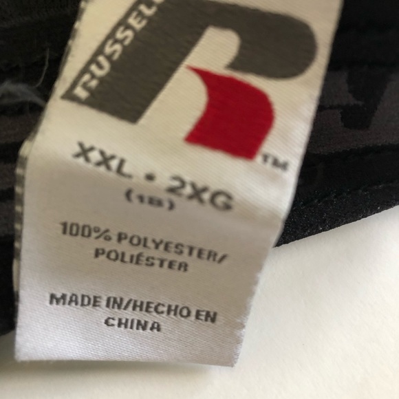 Russell Boys Athletic Sweat Pants XXL Long Pants Black With Gray Stripes - Picture 4 of 4